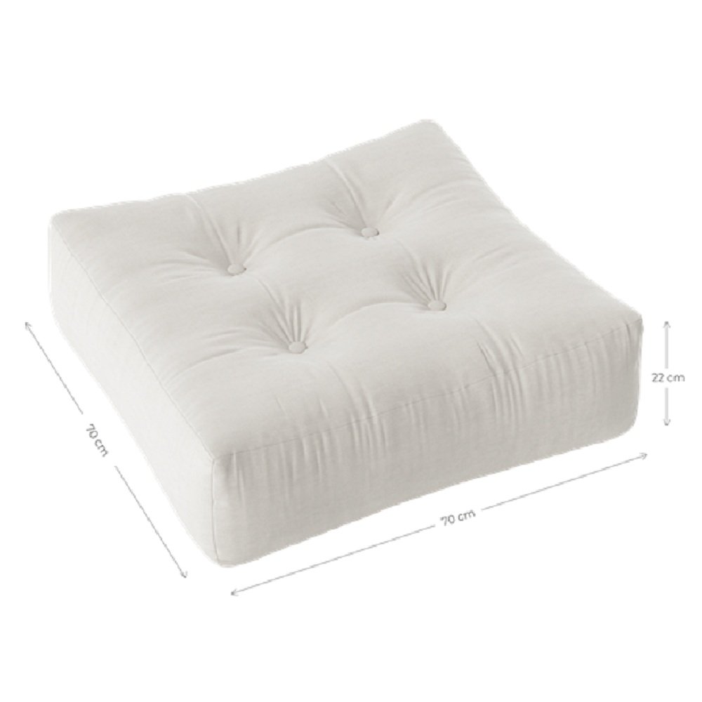 Pouf futon standard MORE POUF coloris naturel